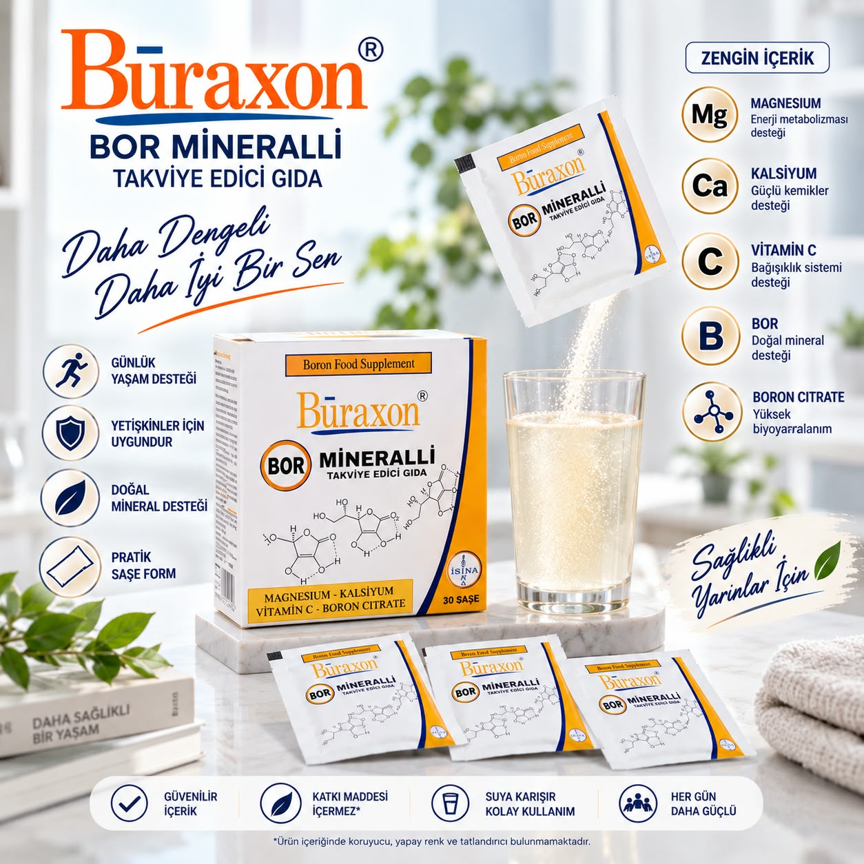 BURAXON Bor Gıda Takviyesi · 30 Saşe